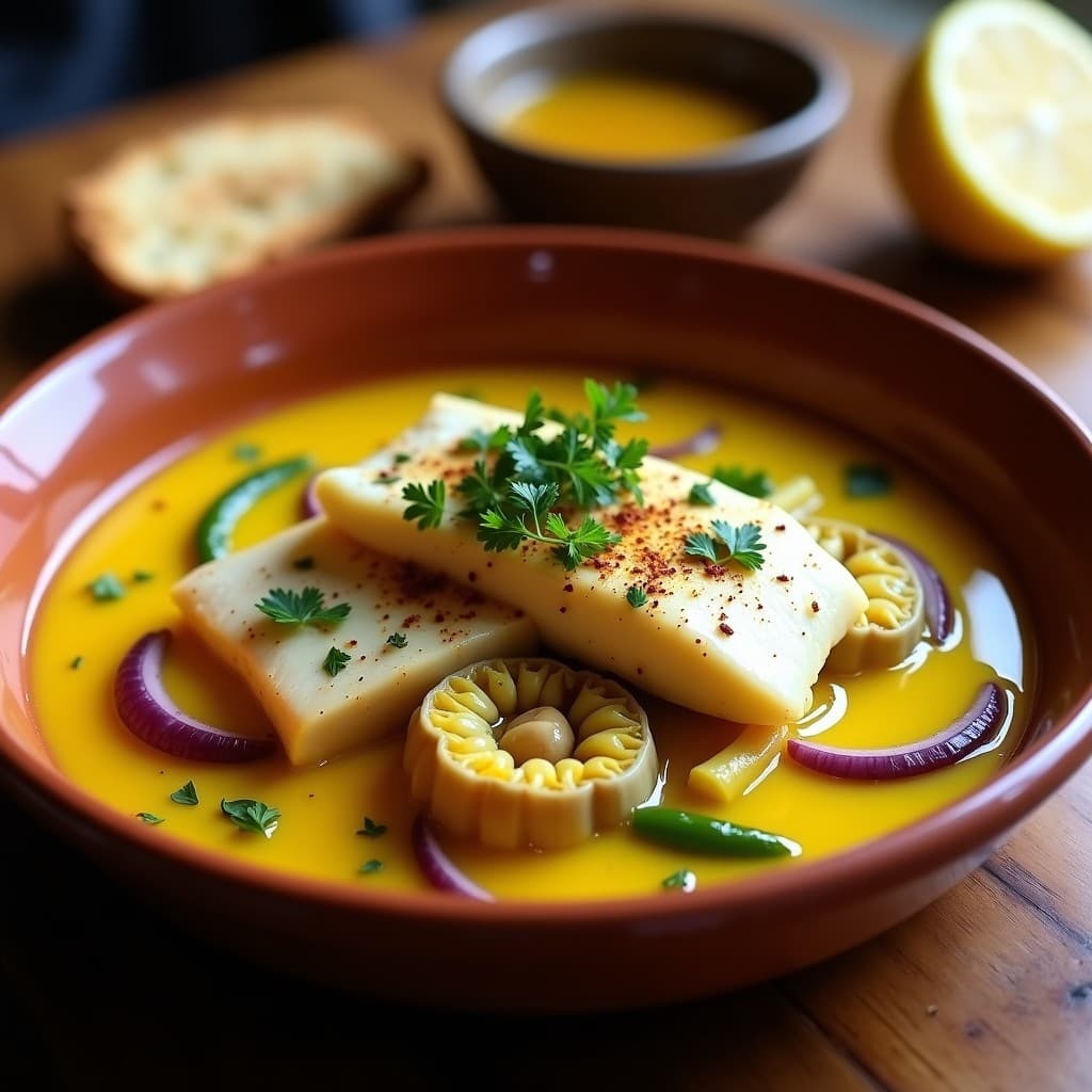 Pescado Blanco al Paporrot con Alcachofas y Azafrán: Receta Española en Olla Express