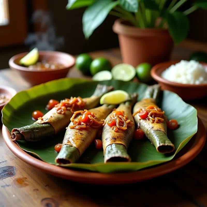 Pescado a la Talla con Chile Guarero: Receta Mexicana Tradicional en Banana Leaf
