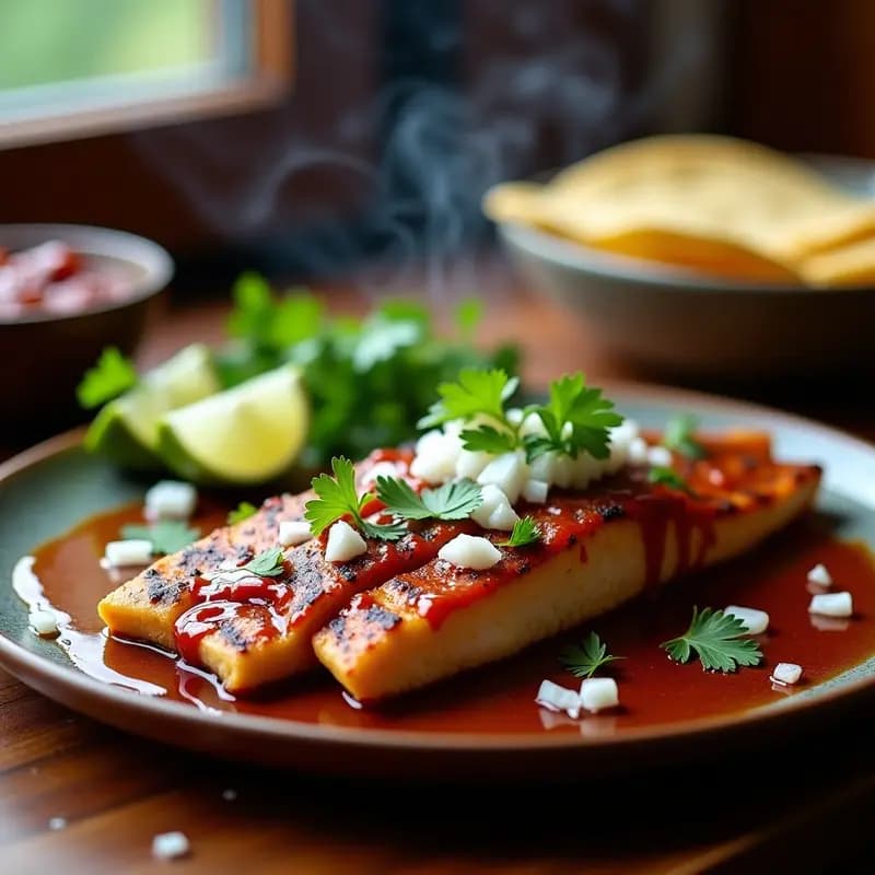 Pescado a la Talla con Salsa de Chiles Pasilla: Receta Mexicana Tradicional en Parrilla
