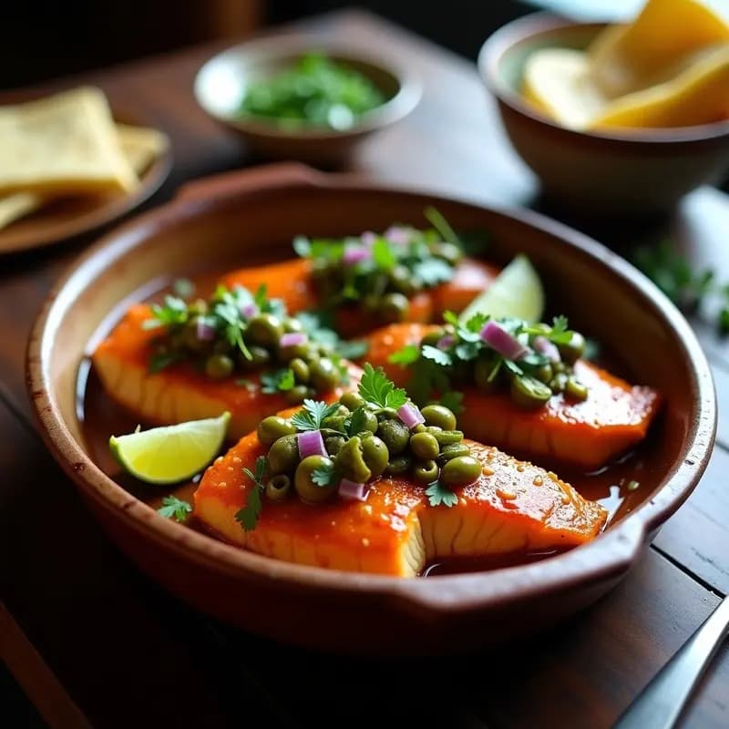 Pescado a la Talla Veracruzana: Receta Mexicana Picante y Aromática al Horno
