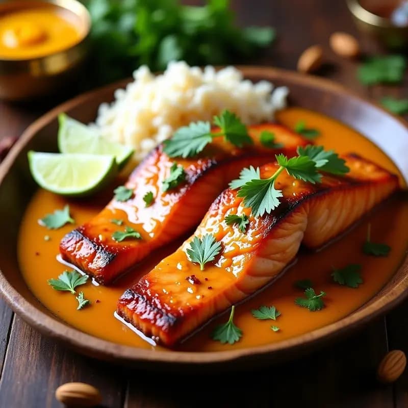 Pescado al Tandoori con Salsa de Mango: Receta India de Salmón con Especias Ahumadas
