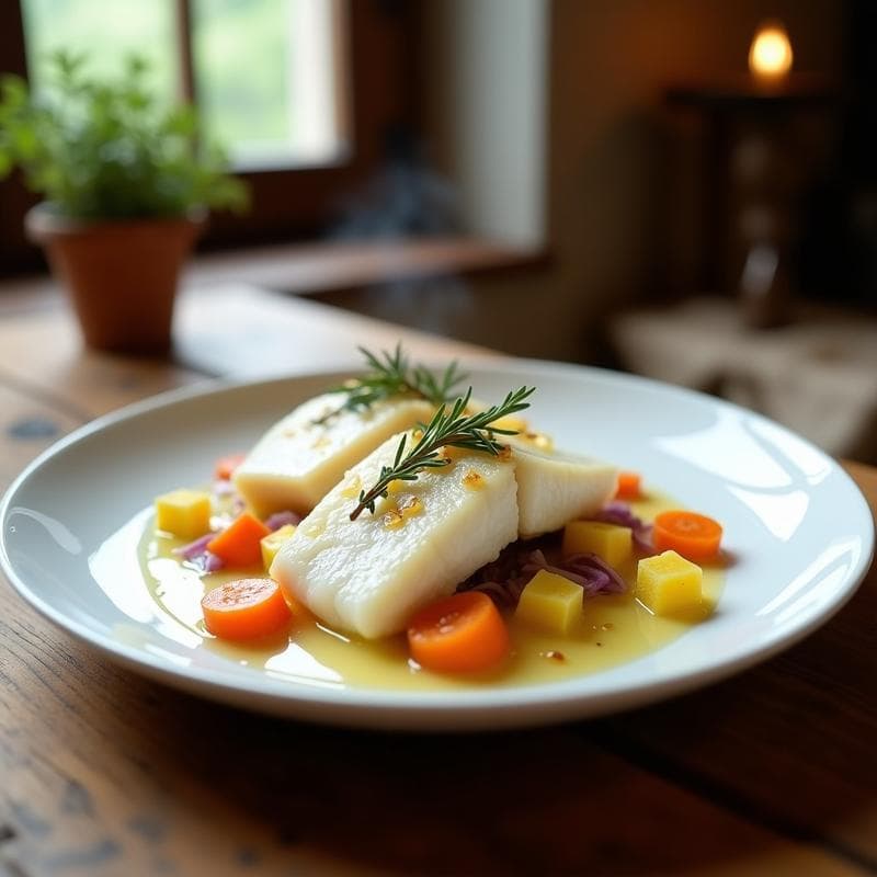 Pescado Blanco al Vapor con Hierbas Provenzales y Limón Confitado: Receta en Olla Express Ligera