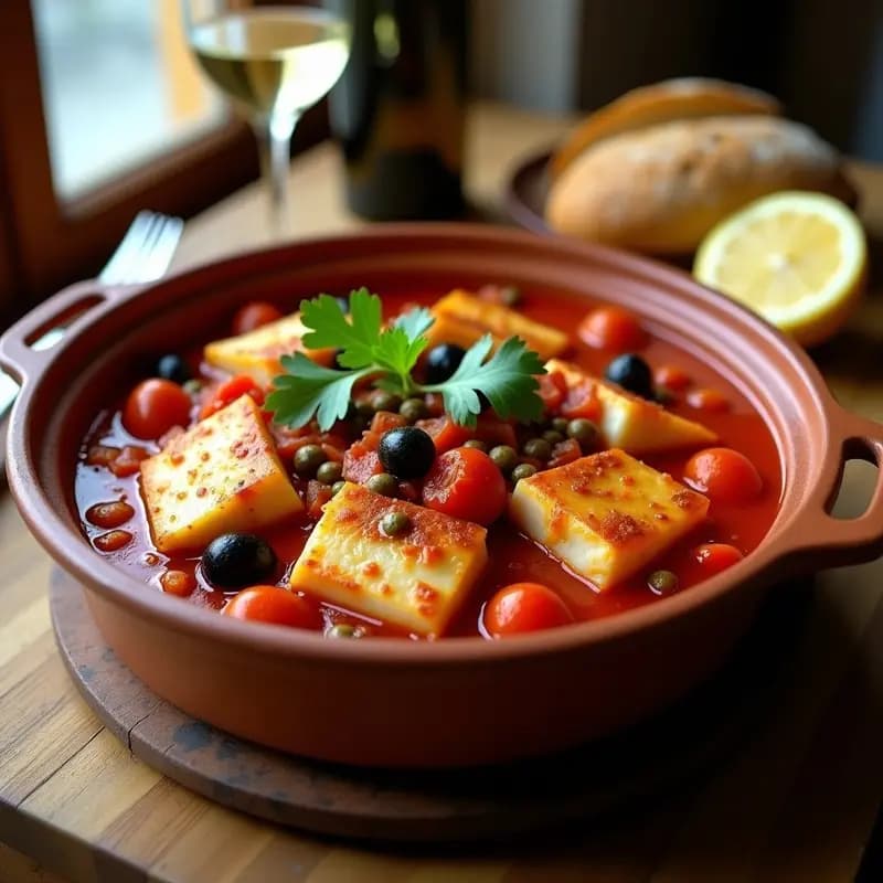 Pescatto alla Livornese: Guiso Italiano de Pescado con Tomate y Aceitunas en 25 Minutos