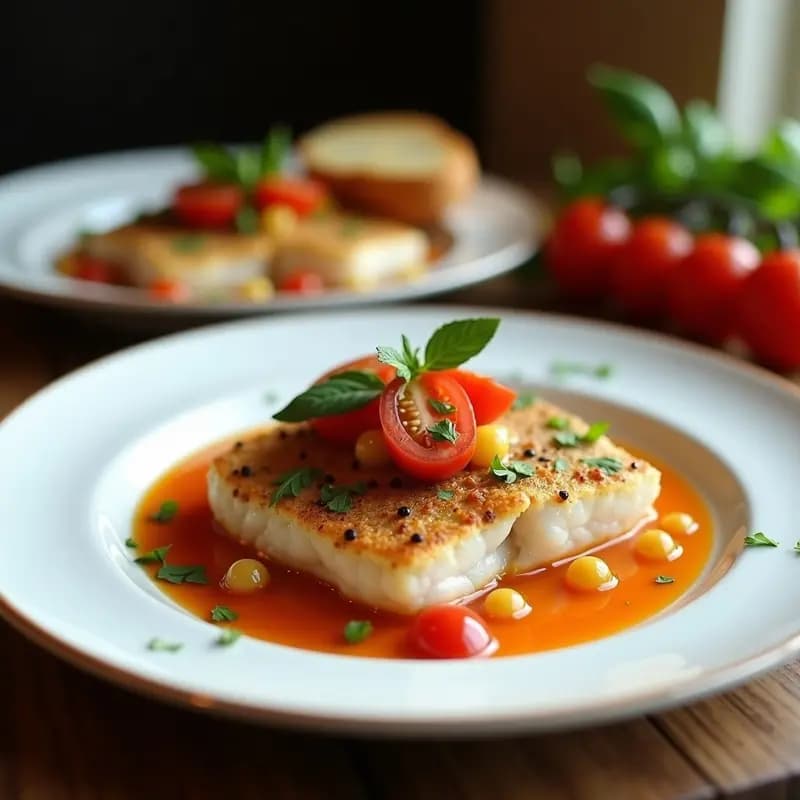 Pesce all’Aqua Pazza con Tomate y Aceitunas: Receta Italiana de Pescado al Vapor