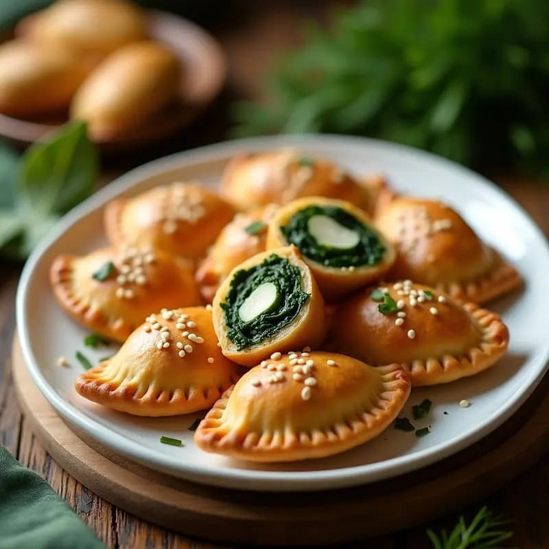 Peshtemal Ancho turco relleno de espinacas y queso: Receta en Airfryer sin harina