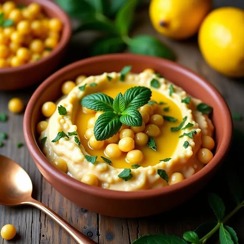 Pesota de Garbanzos y Limón Confitado: Receta Tunecina Vegana y Sin Cocción
