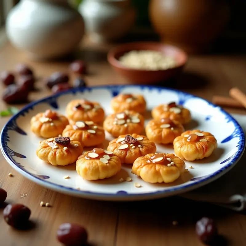 Pestiños Andaluces de Harina de Garbanzo y Miel de Dátiles: Aperitivo Español Vegano