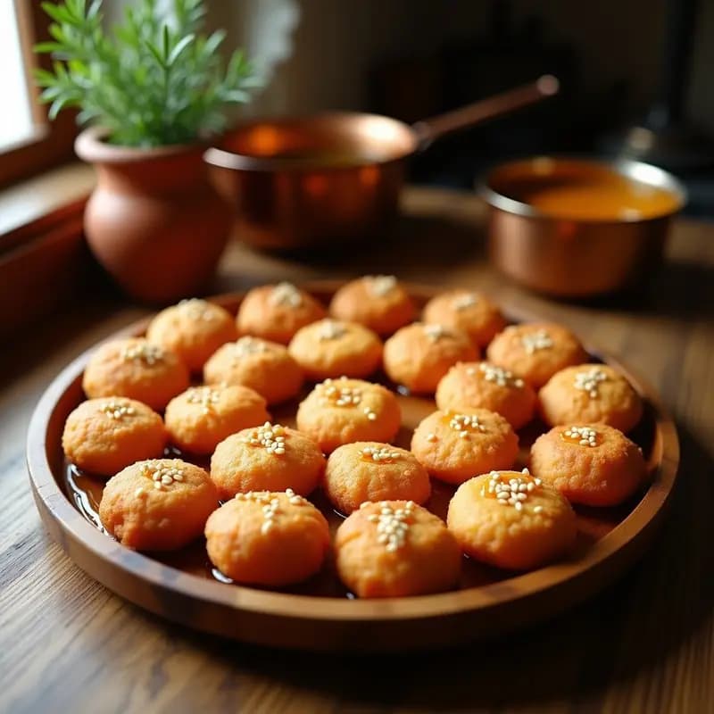Pestiños de Miel y Sésamo: Postre Español Tradicional Sin Gluten y Crujiente