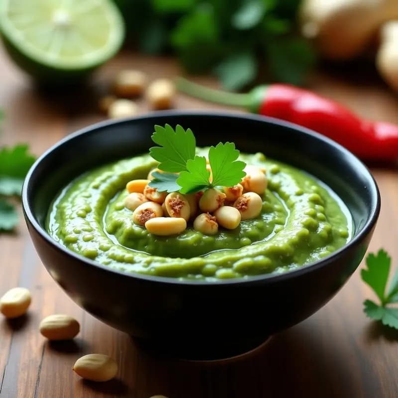 Pesto de Cilantro y Cacahuete: Salsa tailandesa para Aperitivos o Pasta en 10 Minutos