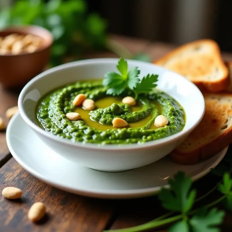 Pesto de Cilantro y Maní: Salsa Argentina Vegana para Pasta o Tostadas