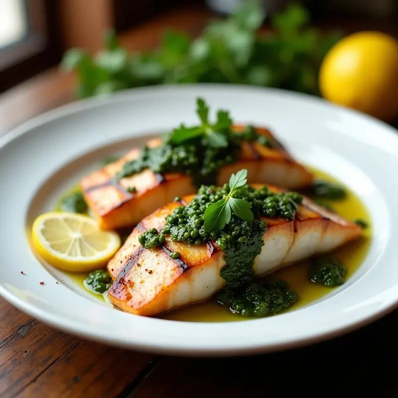 Pez Espada a la Plancha con Chimichurri: Receta Argentina Alta en Omega-3 y Rápida