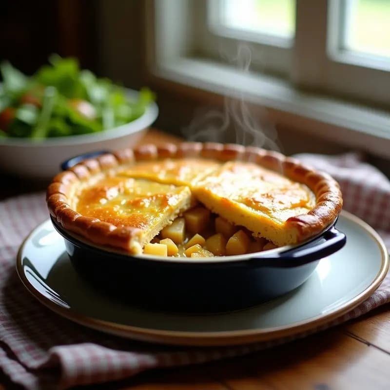 Phal dar Pie británica de Pollo al Curry: Receta Anglicana Reconfortante en 1 Hora