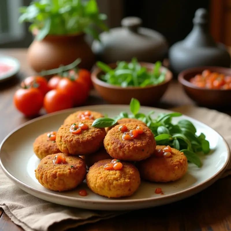 Phalafel de Garbanzos Negros con Salsa de Granado: Receta Libanes Crudivegana y Sin Gluten