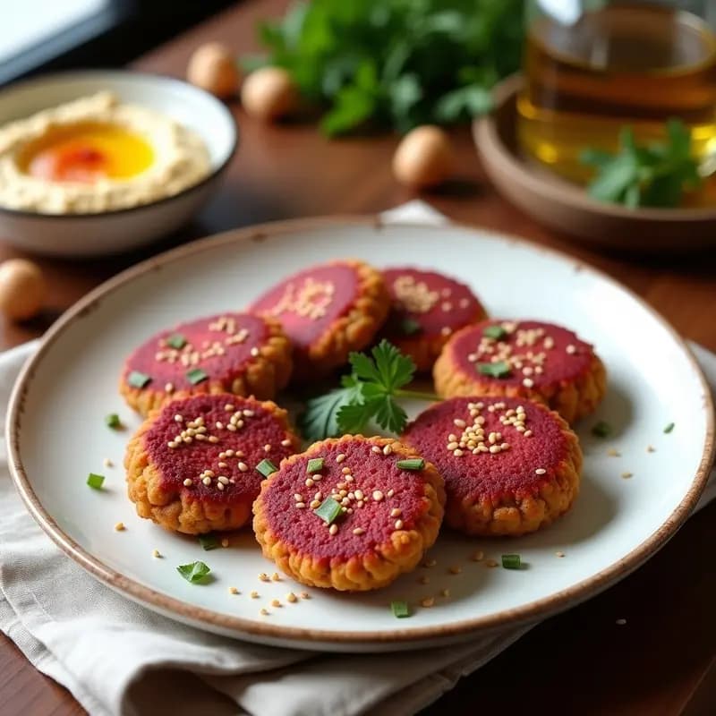 Phalafel de Garbanzos y Remolacha: Hamburguesas Sirias Veganas en Airfryer