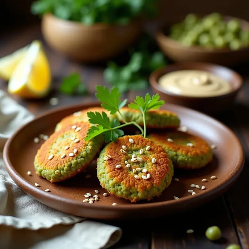 Phalafel de Garbanzos Verdes: Receta de Oriente Medio alta en Proteína en Airfryer