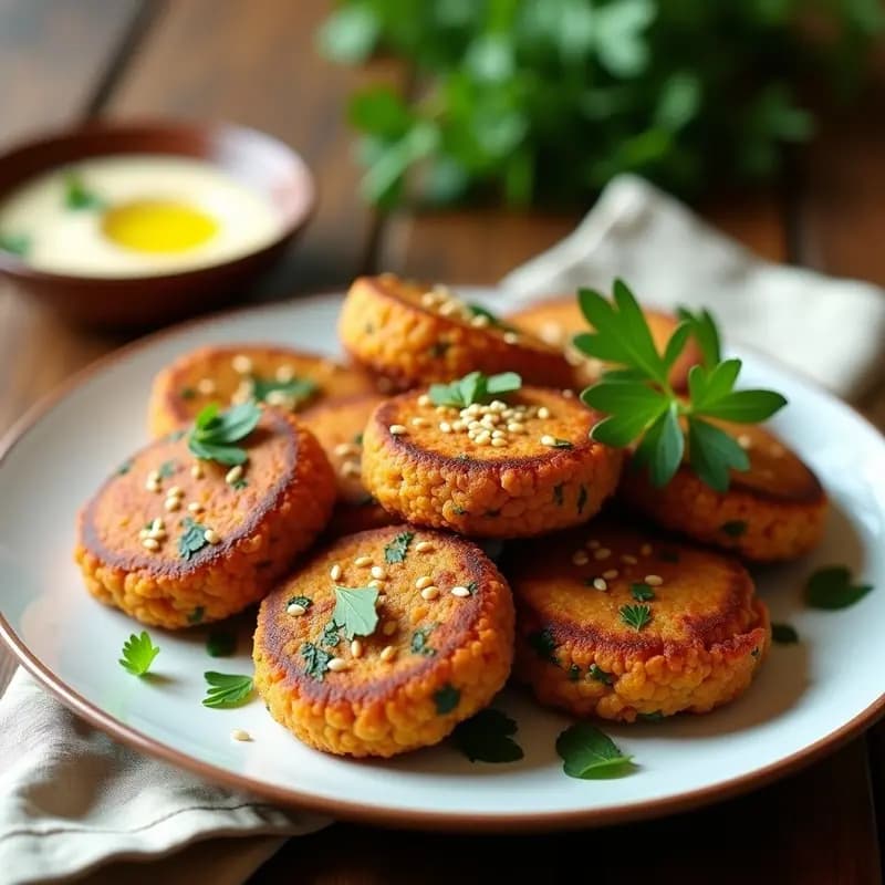 Phalafel de Lentejas Rojas y Espinacas: Versión Libanesas Crujiente en Airfryer