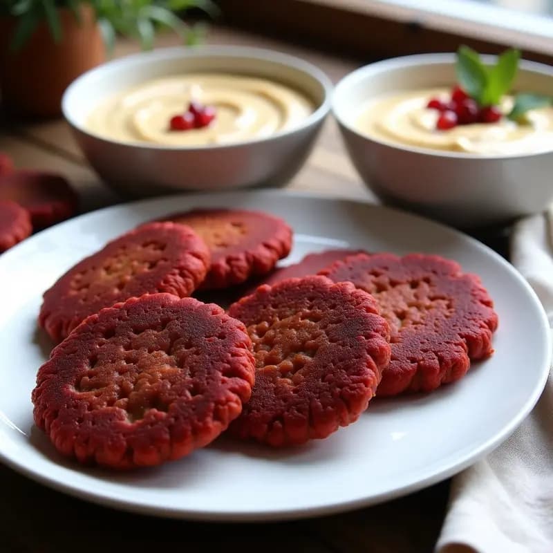 Phalafel de Lentejas Rojas y Remolacha: Receta Libanesa Vegana en Airfryer con Tahini