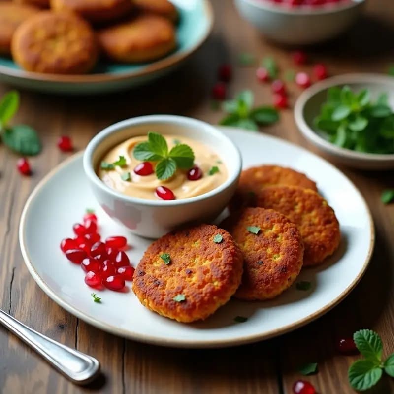 Phalafel de Lentejas Rojas con Salsa de Granado: Receta Libanesa en Airfryer y Sin Garbanzos