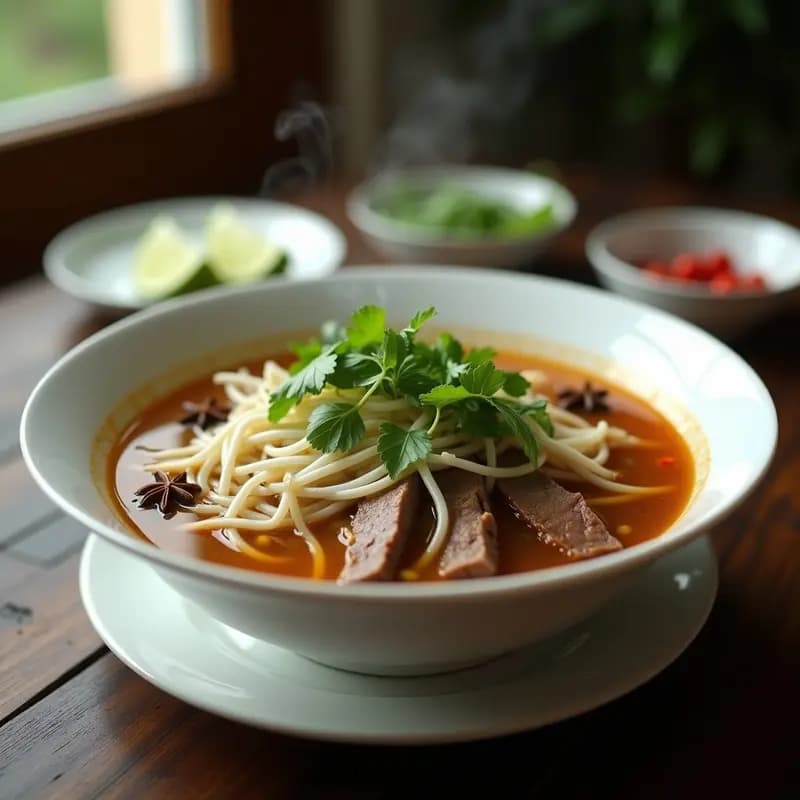 Pho Bo Vietnamita de Ternera y Estrellas de Anís: Sopa Aromática en 1 Hora
