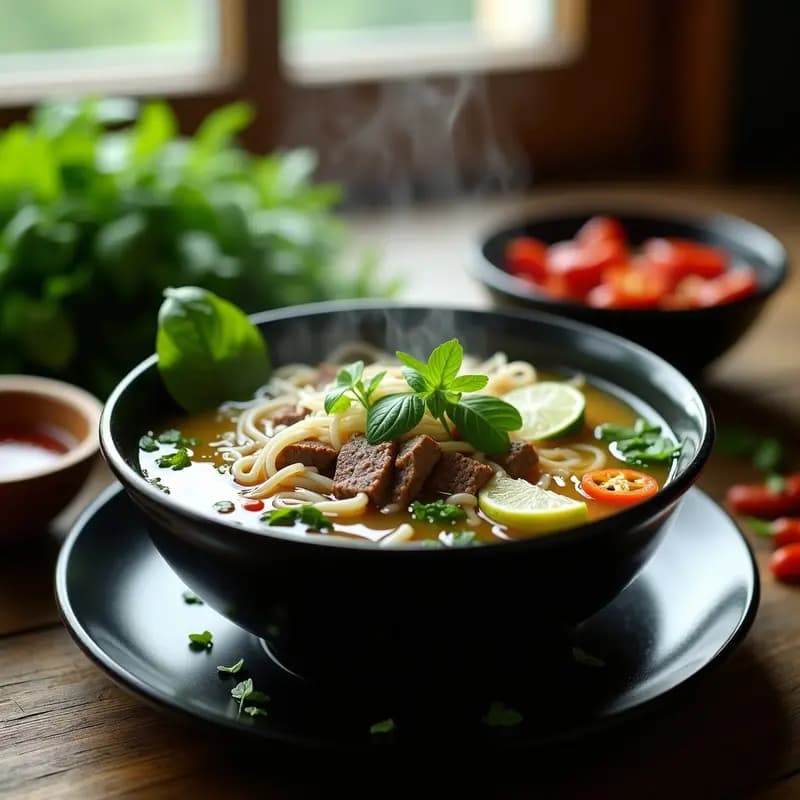 Pho Bo de Ternera y Espinacas: Sopa Vietnamita Sin Gluten y Alta en Hierro