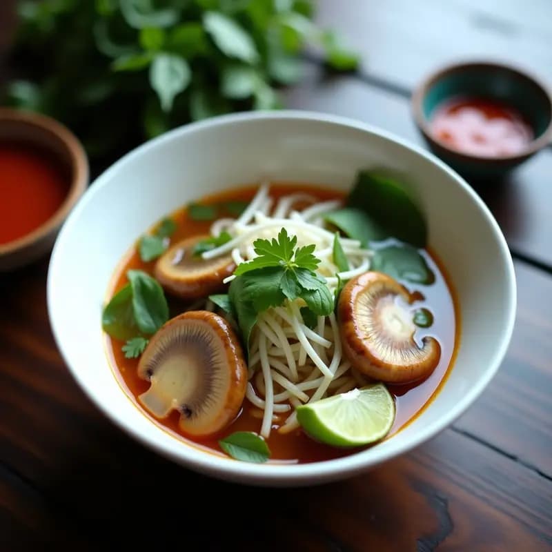 Phở de Champiñones Portobello: Sopa Vietnamita Vegana en Olla Exprés