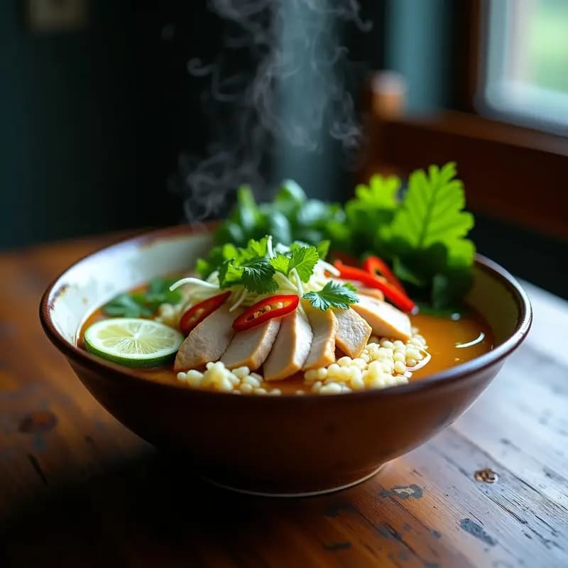 Pho Ga de Pollo y Arroz de Coliflor: Receta Vietnamita Keto y Detox