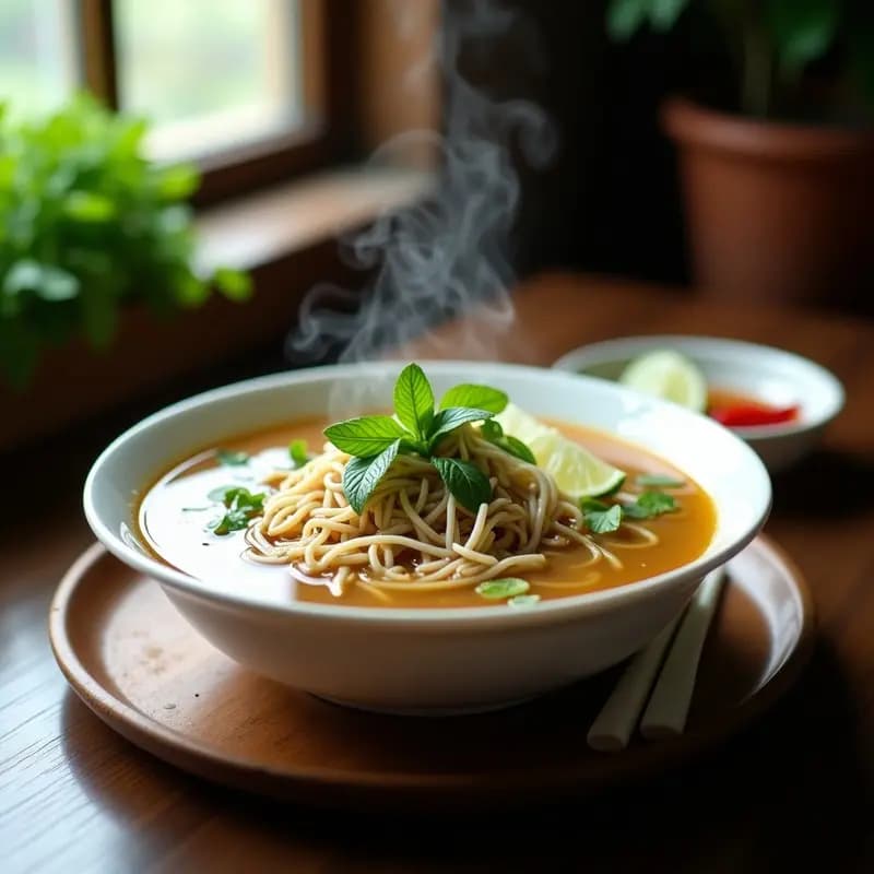 Pho de Pollo y Jengibre: Sopa Vietnamita Reconfortante y Alta en Nutrientes