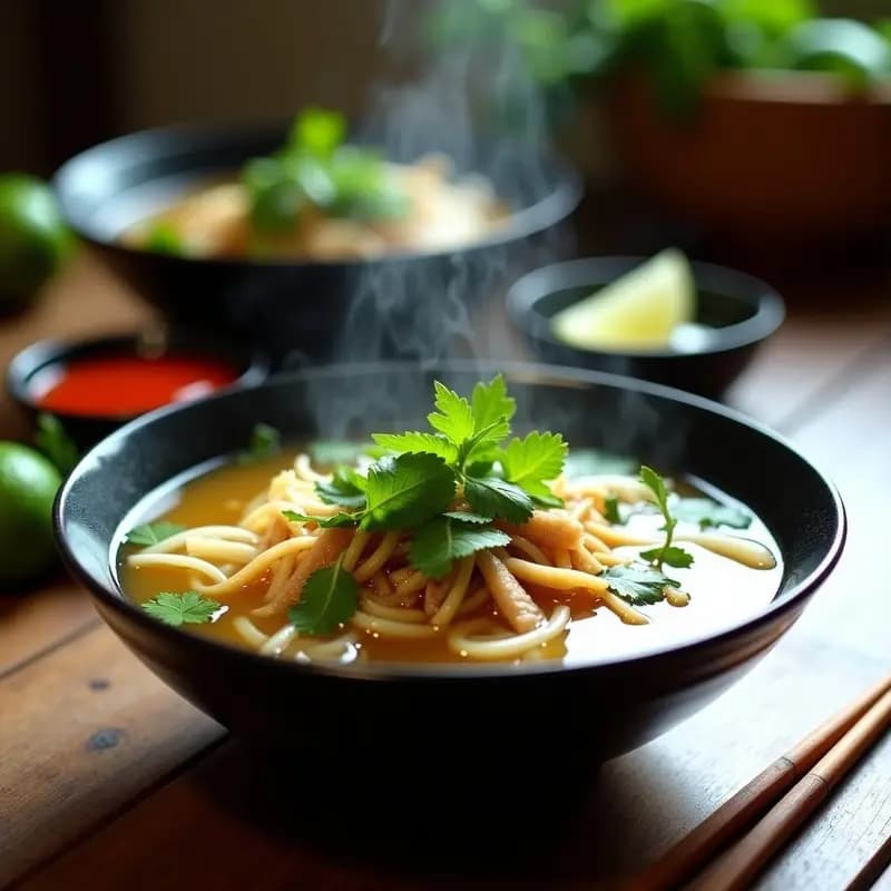 Phở de Seitan y Hierbas Frescas: Receta Vietnamita Vegana con Caldo de Jengibre y Estrellas de Anís