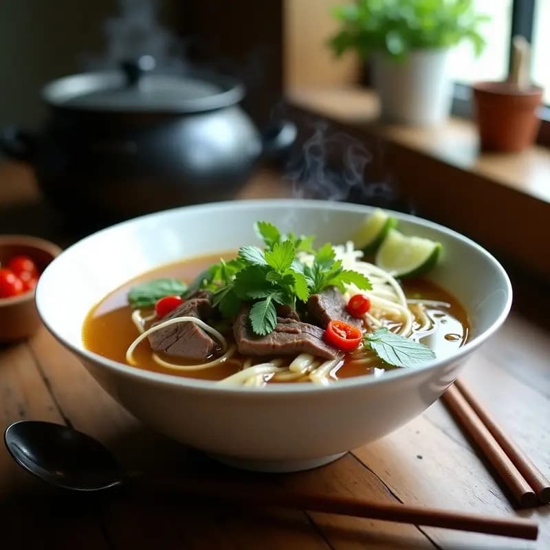 Phở de Ternera y Estrellas de Anís: Receta Vietnamita en Olla Lenta y Reconfortante
