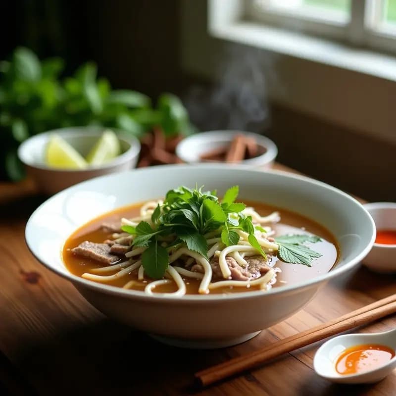 Pho de Ternera con Hierbas Frescas: Receta Vietnamita Depurativa en Olla Express