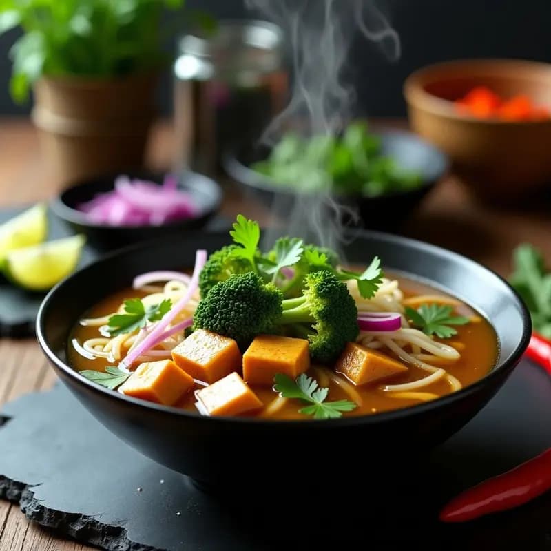 Pho de Tofu y Brócolis de Jengibre: Sopa Vietnamita Vegana y Depurativa