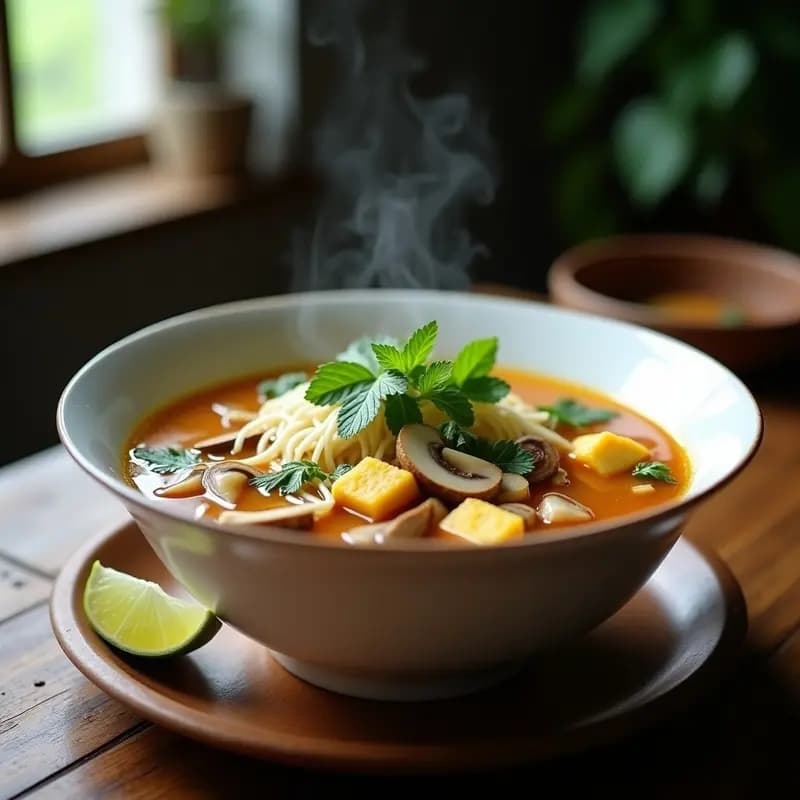 Phở de Tofu y Setas Shiitake: Sopa Vietnamita Vegana y Antiinflamatoria