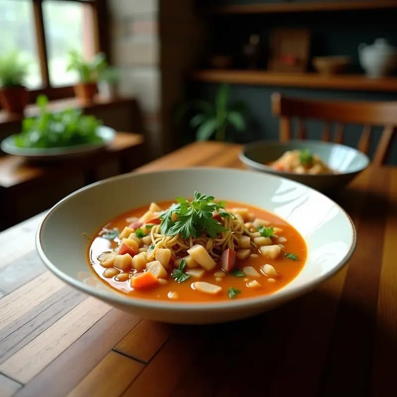 Pho Vegano de Calabaza y Cúrcuma: Sopa Vietnamita con Toque de Cocos