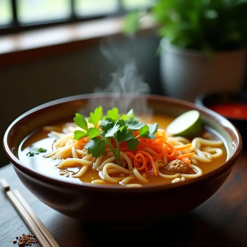 Pho Vietnamita de Jackfruit y Jengibre: Receta Vegana y Alta en Proteína para Reforzar Inmunidad