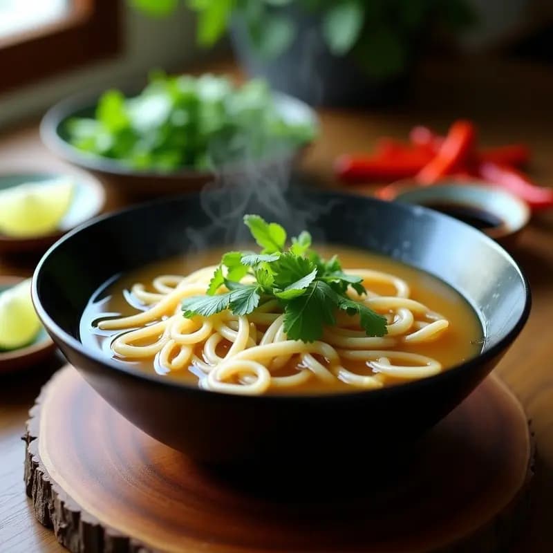 Pho Vegano con Seitán y Brotes de Bambú: Receta Vietnamita en Olla Exprés y Sin Lactosa