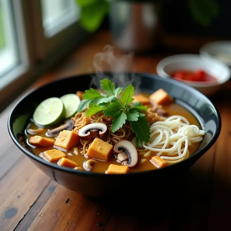 Pho Vegetariano con Hongos Shiitake y Tofu: Sopa Vietnamita Calmante y Keto