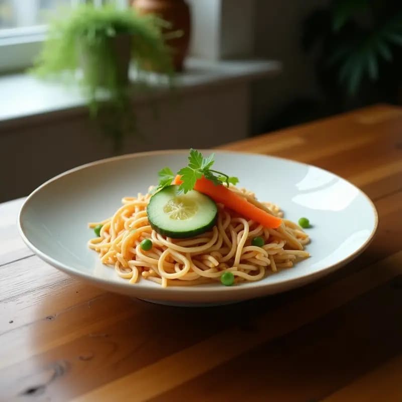 Phoud Tat Camboyano: Ensalada de Tallarines de Arroz con Hierbas y Limón