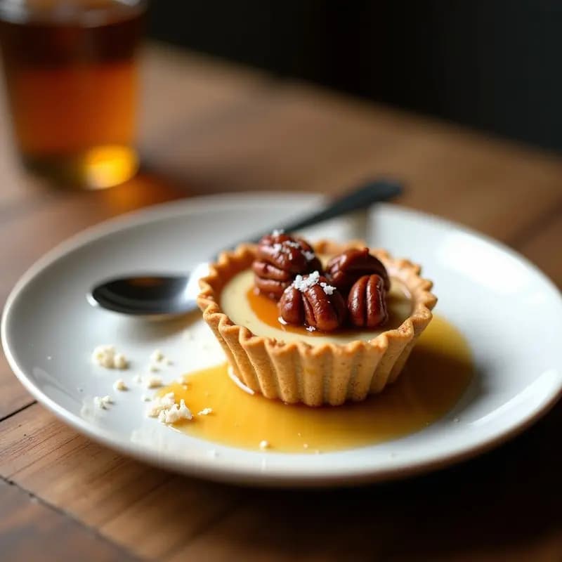 Phoudine de Caramelo Salado y Nueces de Pecana: Postre Francés Sin Horno