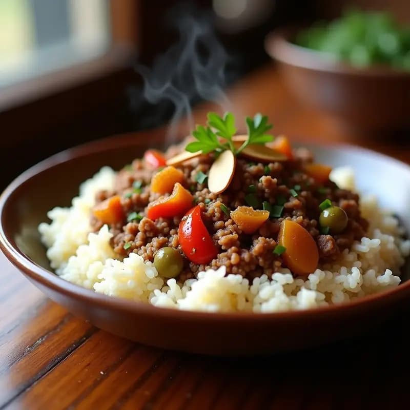 Picadillo Cubano con Pasas y Aceitunas: Receta de Arroz Sabroso en 25 Minutos