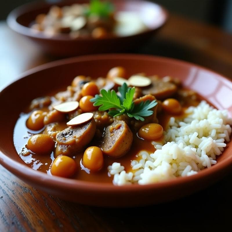 Picadillo de Hongos Ostra y Pasas: Receta Vegana en Olla Exprés con Toque Dulce-Salado