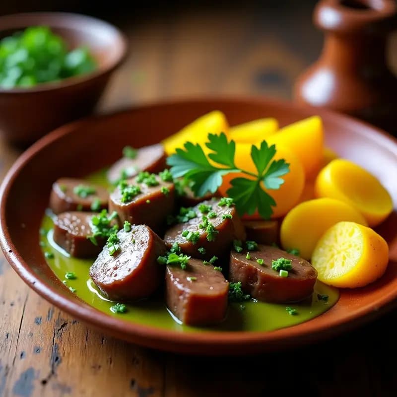 Picaña Peruana con Salsa de Huacatay y Papa Amarilla: Receta Tradicional en Sartén