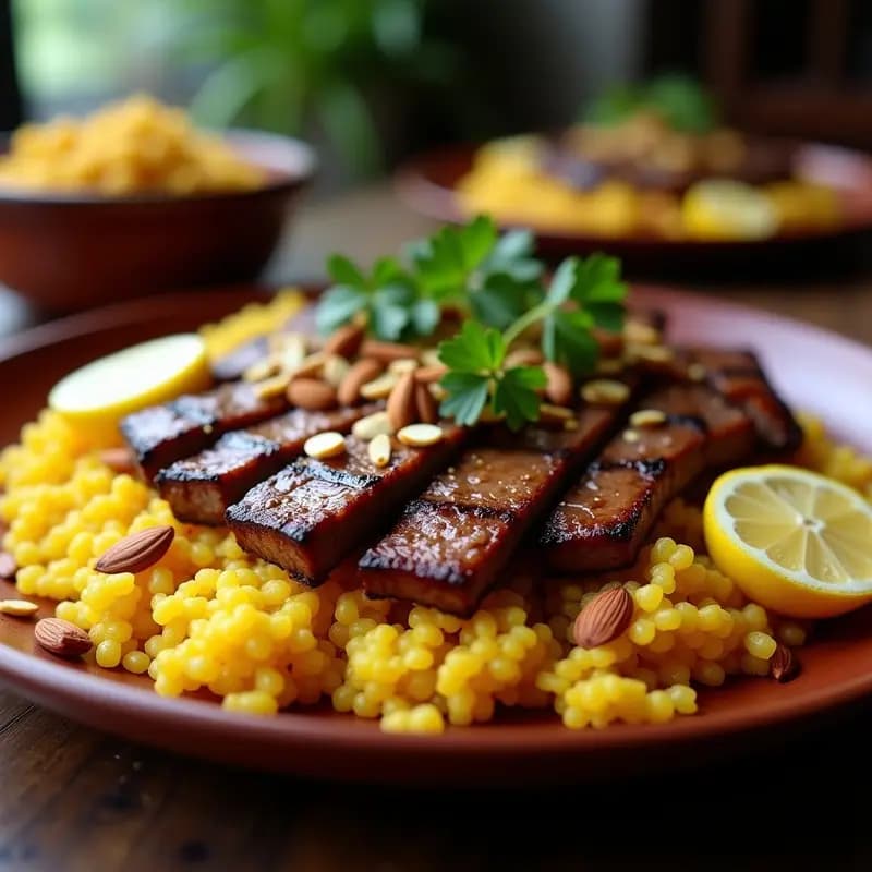 Picanha Brasileña con Farofa de Yuca y Vinagreta de Limón: Receta Gourmet en Parrilla