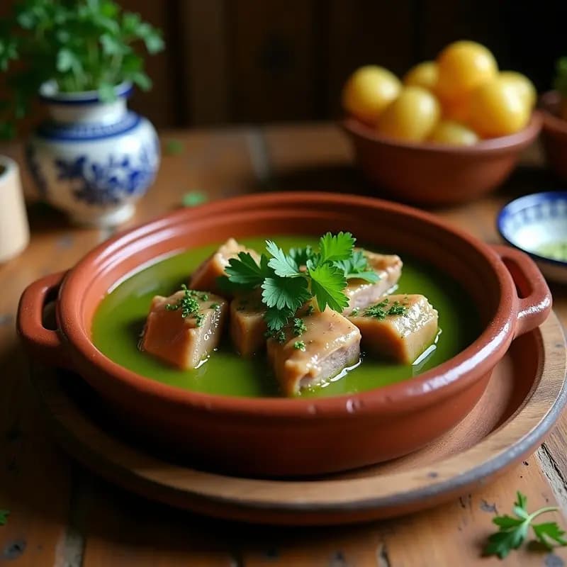 Picha de cerdo en salsa verde: Receta vasca de caserío