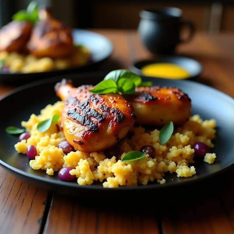 Picinha de Frango a la Brasa con Farofa de Yuca: Receta Brasileña Keto y Alta en Proteína