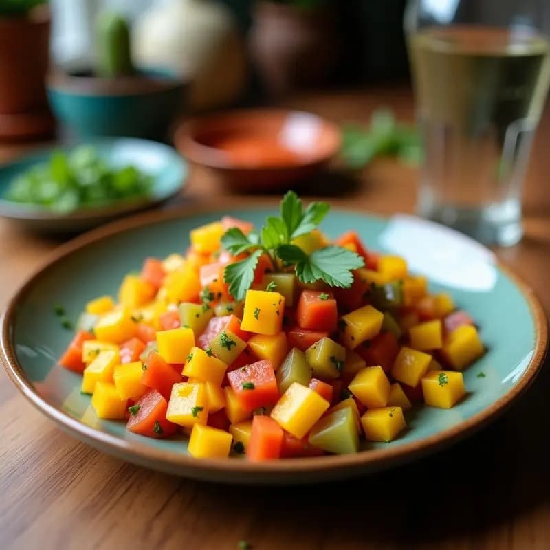 Pico de Gallo de Mango y Aguacate: Salsa Mexicana Dulce y Picante Sin Cocción