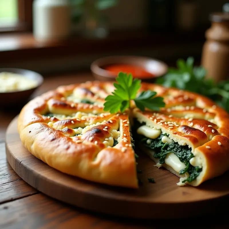 Pide de Espinacas y Queso Beyaz: Receta Turca en Airfryer con Masa de Yogur