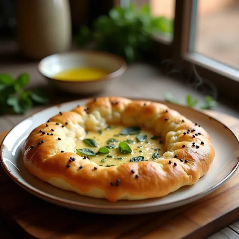 Pide de Queso Käse y Hierbas: Pan Turco Relleno en Airfryer Sin Gluten