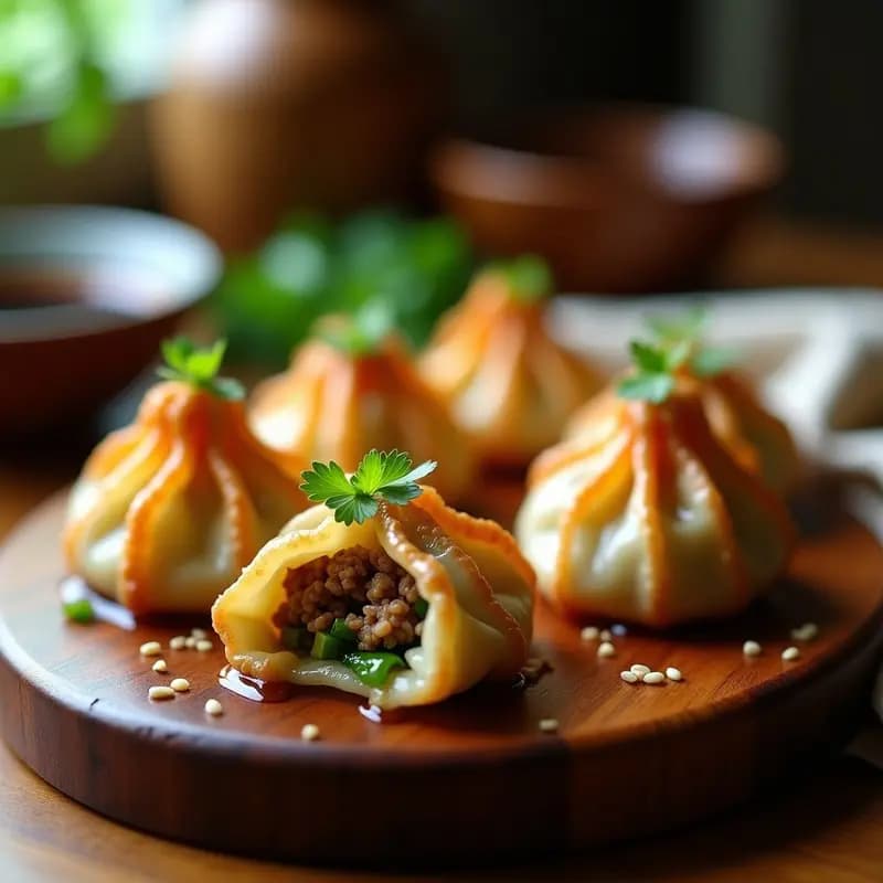 Piding Shanghai de Cerdo y Repollo: Receta China de Empanadas al Horno Sin Gluten
