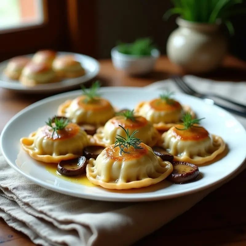 Pierogi de Chucrut y Champiñones: Receta Polaca Tradicional con Toque Ahumado
