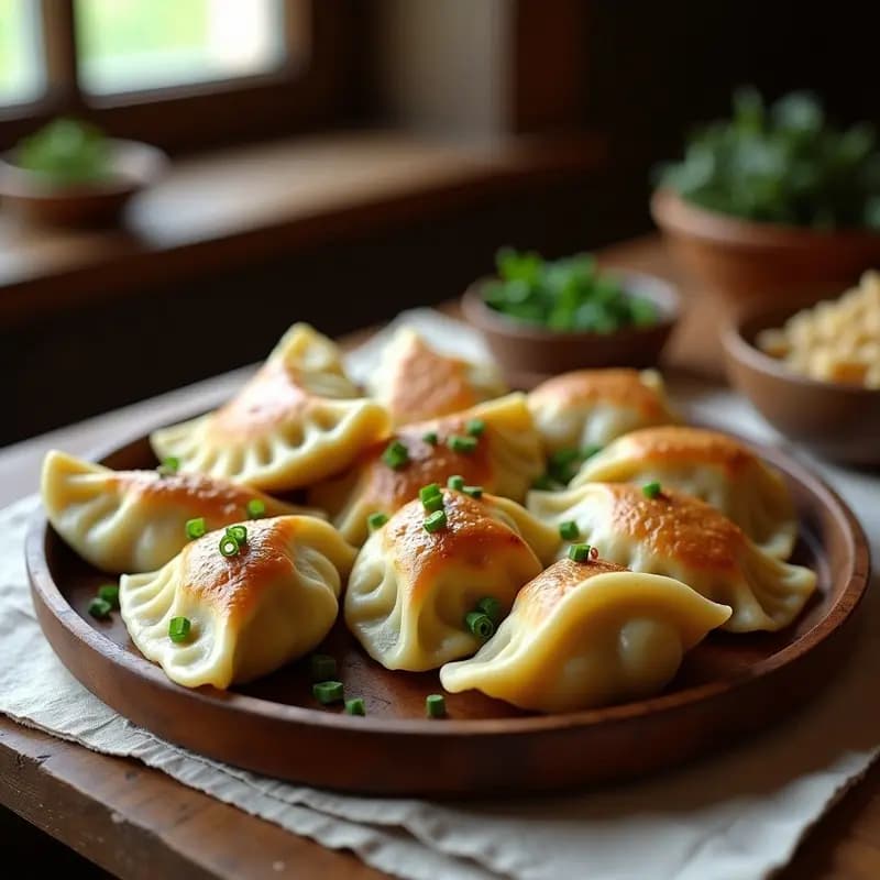 Pierogi de Chucrut y Champiñones: Receta Polaca Vegana con Masa de Espelta